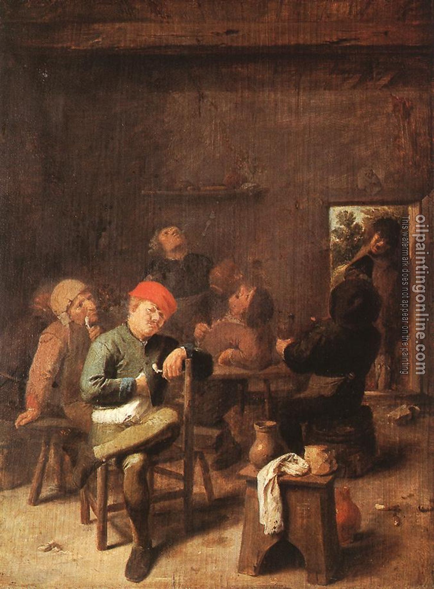 Adriaen Brouwer - Peasants Smoking And Drinking